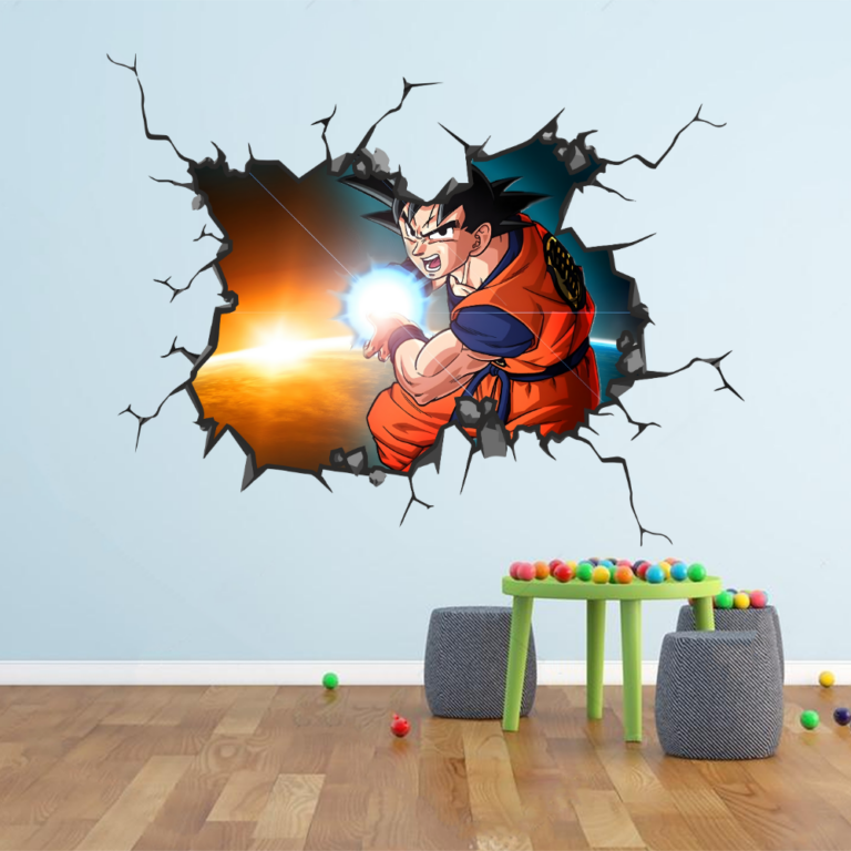 Dragonball Z goku Wall Break Decal Wall Sticker