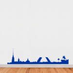 St Petersburg City Skyline Wall Art Vinyl Decal
