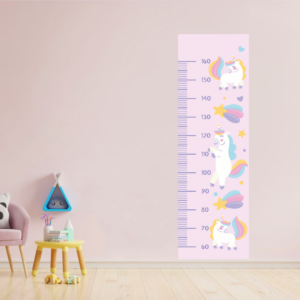 Unicorn Height Chart Nursery Kids Wall Art Vinyl Decal