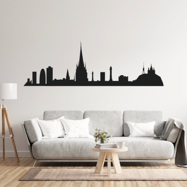 Barcelona City Skyline Wall Art Vinyl Decal