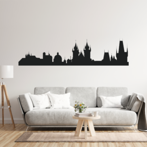 Prague City Skyline Wall Art Vinyl Decal