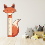 Fox Height Chart Nursery Kids Wall Art Vinyl Decal
