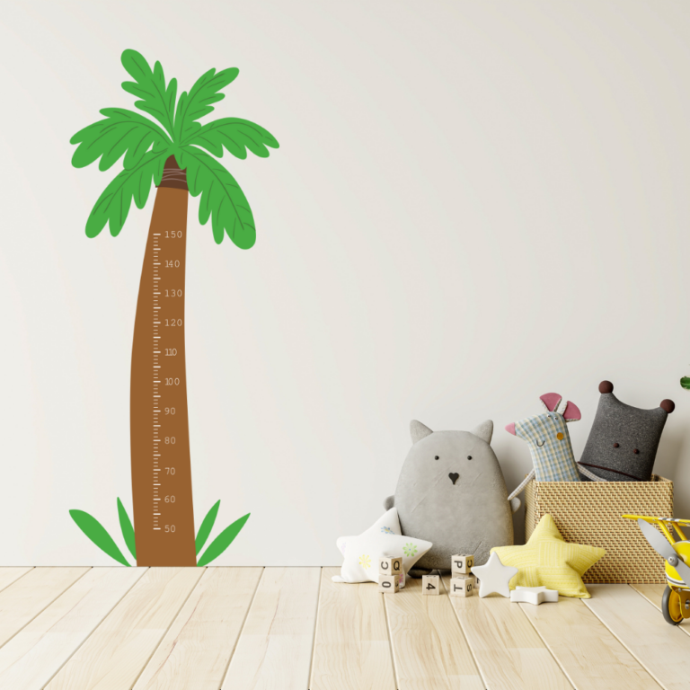 Palm Tree Height Chart Nursery Kids Wall Art Vinyl Decal