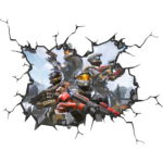Halo Wall Break Decal Wall Sticker