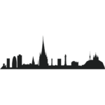 Barcelona City Skyline Wall Art Vinyl Decal