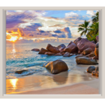 Beach Ocean Sunset Blue Sky Window Decal Wall Sticker