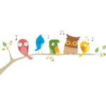 Birds on Branch Nursery Kids Wall Art Vinyl Decal