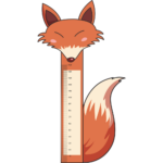 Fox Height Chart Nursery Kids Wall Art Vinyl Decal
