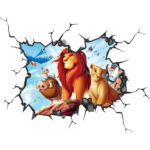 Disney Lion King Simba Wall Break Decal Wall Sticker