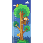 Monkey Climbing Tree Height Chart Nursery Kids Wall Art Vinyl Decal