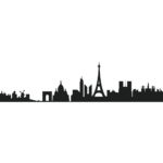 Paris City Skyline Wall Art Vinyl Decal