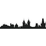 Prague City Skyline Wall Art Vinyl Decal