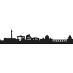 Rome City Skyline Wall Art Vinyl Decal