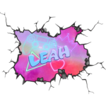 Neon Gamer Name Wall Break (Girl) Decal Wall Sticker