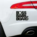 Boss Baby On Board Car Bumper Sticker Decal