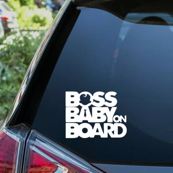 Boss Baby On Board Car Bumper Sticker Decal