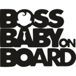 Boss Baby On Board Car Bumper Sticker Decal