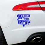 Dogs Nose Art Decal Car Bumper Sticker