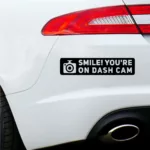Smile You're on Dashcam Art Decal Car Bumper Sticker