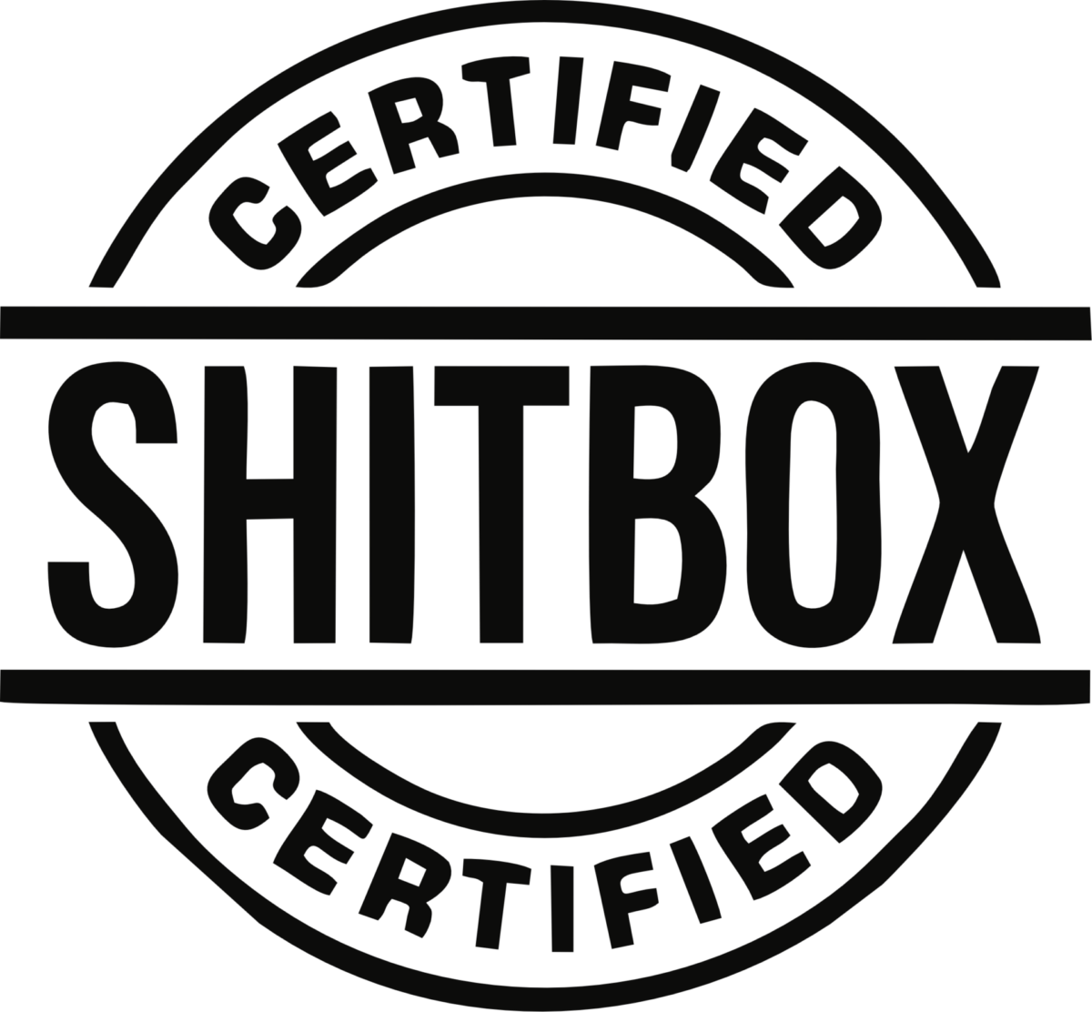 Certificated Shitbox Decal Car Bumper Sticker