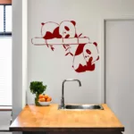 Panda on Bamboo Wall Art Decal