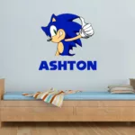 Personalised Vinyl Sonic the Hedgehog Wall Decal Sticker