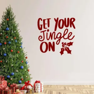 Get Your Jingle On Vinyl Decal Sticker - red