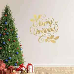 Merry Christmas Vinly decal - gold