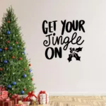 Get Your Jingle On Vinyl Decal Sticker - black