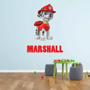 Marshall Personalised Paw Patrol Kids Wall Decal