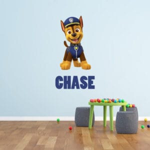 Chase Personalised Paw Patrol Kids Wall Decal