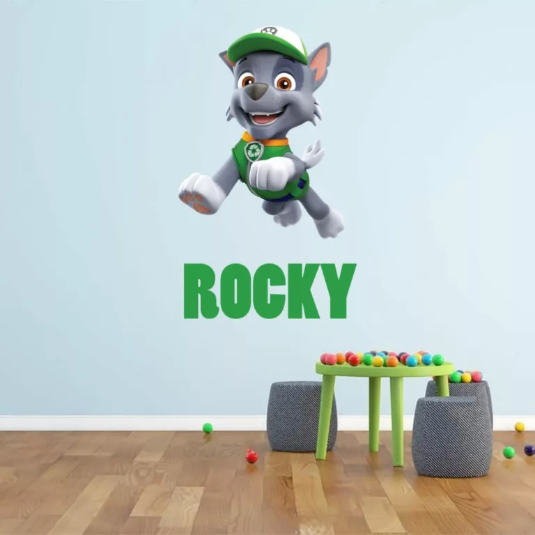 Rocky Personalised Paw Patrol Kids Wall Decal