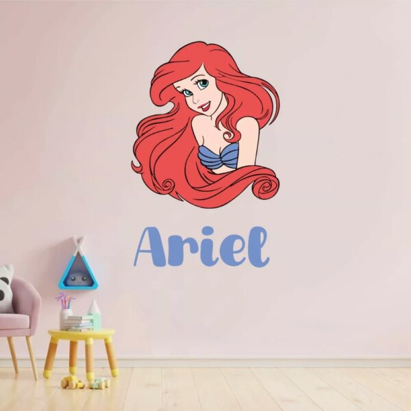 Princess Ariel Personalised Kids Wall Decal