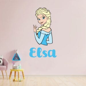 Princess Elsa Personalised Kids Wall Decal
