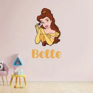 Princess Belle Personalised Kids Wall Decal