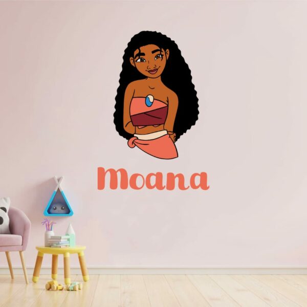 Princess Moana Personalised Kids Wall Decal