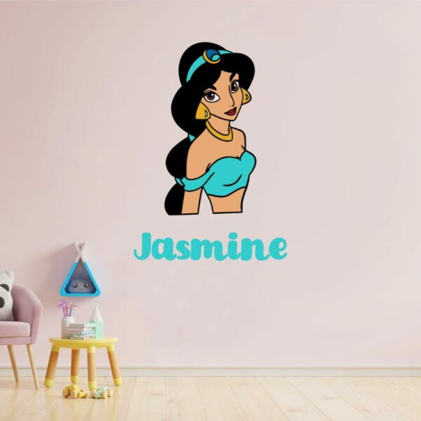 Princess Jasmine Personalised Kids Wall Decal