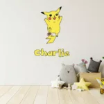 Pokemon Personalised Pikachu Kids Wall Decal