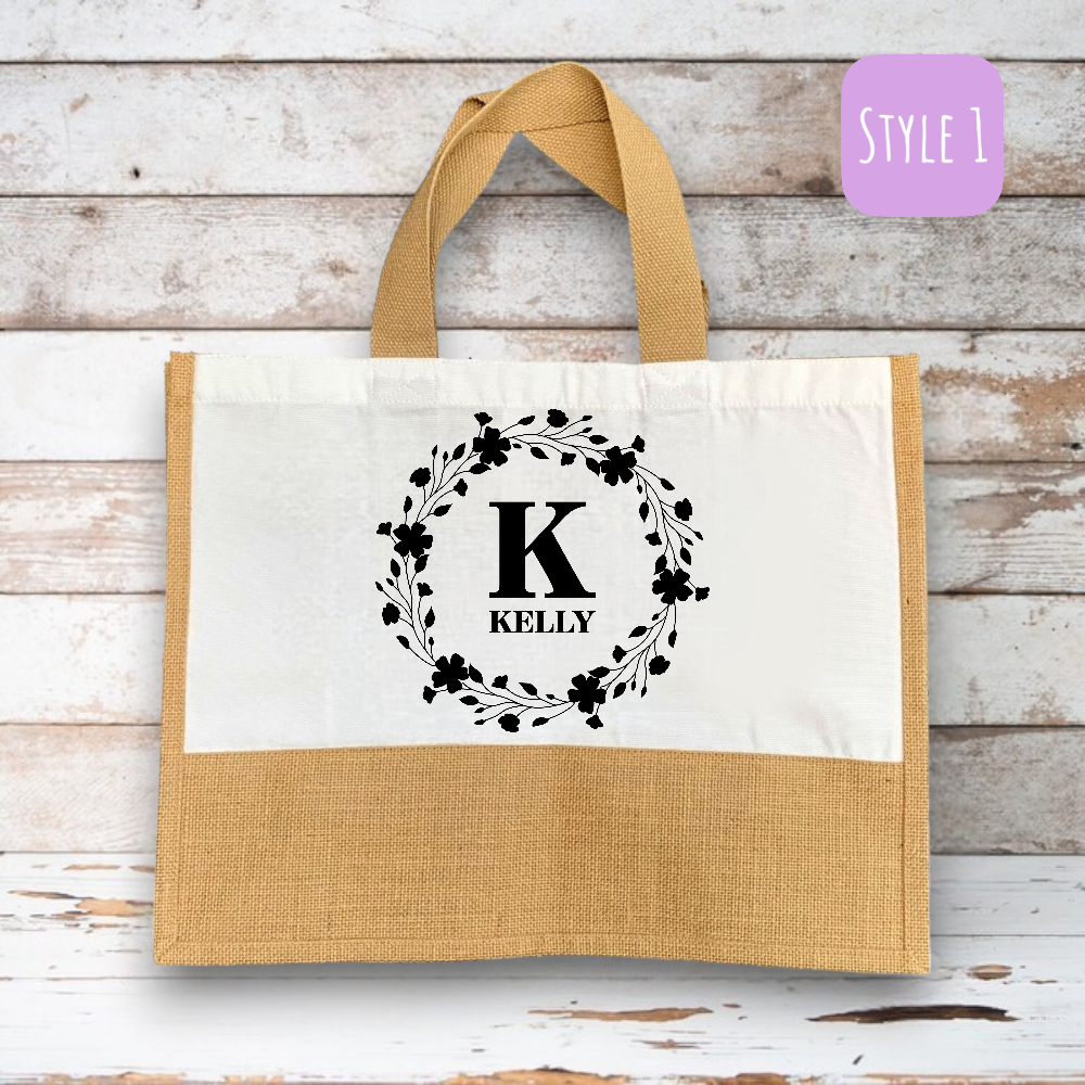 Personalized Monogram Name tote bag-PhotoRoom